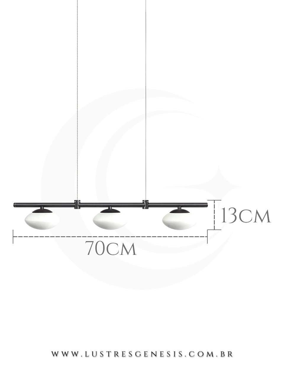 Lustre Pendente Jabuticaba Jou Vidro Fosco Branco Luminaria para Quarto Casal, Suite Master, Sala de Jantar e Mesa Sala de Jantar
